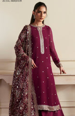 Siraya by Zarif Unstitched Embroidered Chiffon 3 Piece Suit - ZRFSRYF-08-ARASH- Wedding Collection