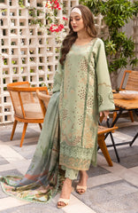 Carnation Luxury Festive Edit By Rangrasiya Unstitched Lawn Embroidered 3 Piece -RRCRE25L02- Areha - Summer Collection