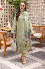 Carnation Luxury Festive Edit By Rangrasiya Unstitched Lawn Embroidered 3 Piece -RRCRE25L02- Areha - Summer Collection