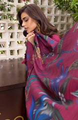 Carnation Luxury Festive Edit By Rangrasiya Unstitched Lawn Embroidered 3 Piece -RRCRE25L07- Aria - Summer Collection