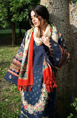 Wilderness by Elaf Unstitched Embroidered Pashmina Shawl  3 Piece Suit ELFWLDW- 6B- ASTRA- Winter Collection
