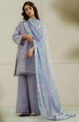 Amore By Ayzel Unstitched Lawn Embroidered 3 Piece - AZAMR25L05 - Auburn- Summer Collection