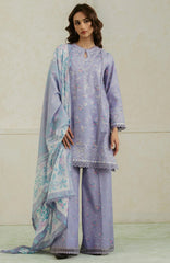 Amore By Ayzel Unstitched Lawn Embroidered 3 Piece - AZAMR25L05 - Auburn- Summer Collection