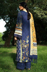 Wilderness by Elaf Unstitched Embroidered Pashmina Shawl  3 Piece Suit ELFWLDW- 3A- BLUES- Winter Collection