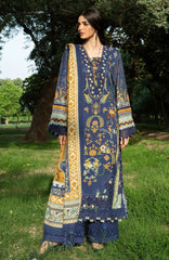 Wilderness by Elaf Unstitched Embroidered Pashmina Shawl  3 Piece Suit ELFWLDW- 3A- BLUES- Winter Collection