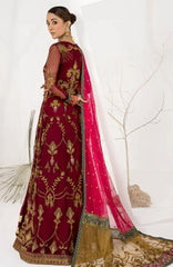 LA Celeste By Zarif Unstitched Embroidered 3 Piece - ZRFLCLS4- BURNT ROSE- Formal Collection