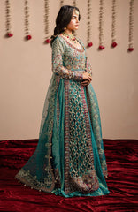 Jhil Mill By Maria Osama Khan Unstitched Hand Embroidered 3 Piece - MOKJM25F-Chamkeli- Wedding Collection
