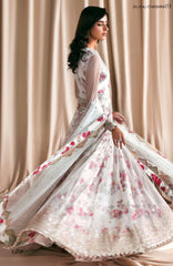 Siraya by Zarif Unstitched Embroidered Chiffon 3 Piece Suit - ZRFSRYF-03-CHASHNI- Wedding Collection