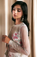 Siraya by Zarif Unstitched Embroidered Chiffon 3 Piece Suit - ZRFSRYF-03-CHASHNI- Wedding Collection