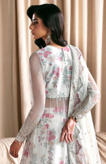 Siraya by Zarif Unstitched Embroidered Chiffon 3 Piece Suit - ZRFSRYF-03-CHASHNI- Wedding Collection