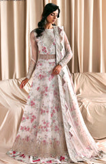 Siraya by Zarif Unstitched Embroidered Chiffon 3 Piece Suit - ZRFSRYF-03-CHASHNI- Wedding Collection