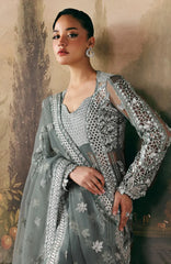 La Fuschia By Afrozeh Unstitched Embroidred Organza 3 Piece Suit  - AFRLAF - Crescent - Formal Collection