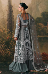 La Fuschia By Afrozeh Unstitched Embroidred Organza 3 Piece Suit  - AFRLAF - Crescent - Formal Collection
