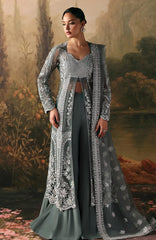 La Fuschia By Afrozeh Unstitched Embroidred Organza 3 Piece Suit  - AFRLAF - Crescent - Formal Collection