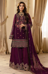 Raj Kumari By Sidra Aleem Unstitched Embroidered Suit 3 Piece -SDARK25F2- Festive Collection