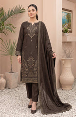 Meena  By Tawakkal Unstitched Embroidered Dhanak 3 Piece Suit - TWLMNA-01- Winter Collection