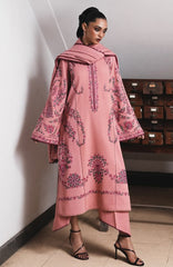 Karandi AW Edit 1 by Jugnu Lahore Unstitched Embroidered Karandi 3 Piece Suit - JUGKRDW-Dahlia - Winter Collection