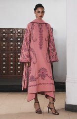 Karandi AW Edit 1 by Jugnu Lahore Unstitched Embroidered Karandi 3 Piece Suit - JUGKRDW-Dahlia - Winter Collection