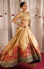 Jhil Mill By Maria Osama Khan Unstitched Hand Embroidered 3 Piece - MOKJM25F-Danak- Wedding Collection
