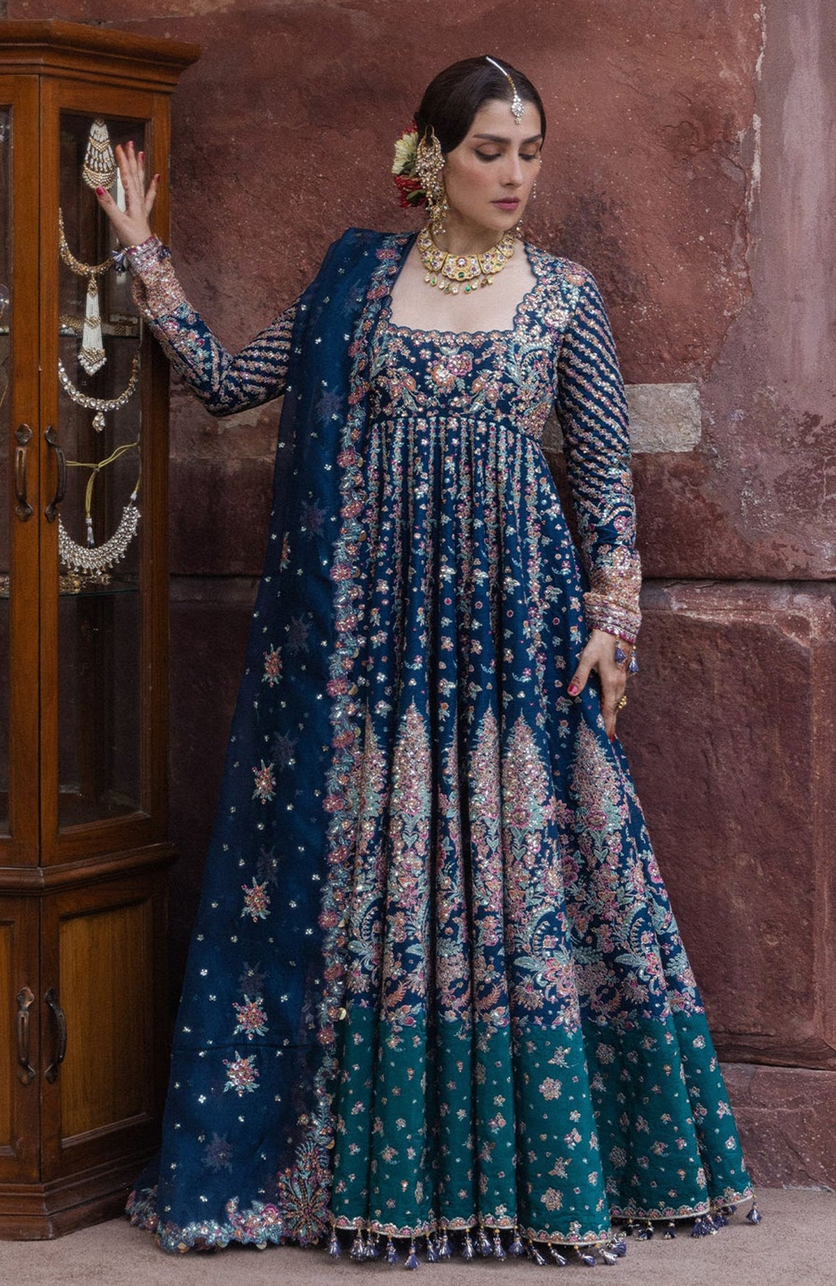 The Doll House By Hussain Rehar Unstitched Korean Silk Embroidered  3 Piece Suit -HRDLHF03-Dil Afroz-  Festive Collection