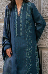 Meet Me in Istanbul By Rangrasiya Unstitched Embroidered Khaddar 3 Piece Suit - RRMIKHDW-DUSK- Winter Collection