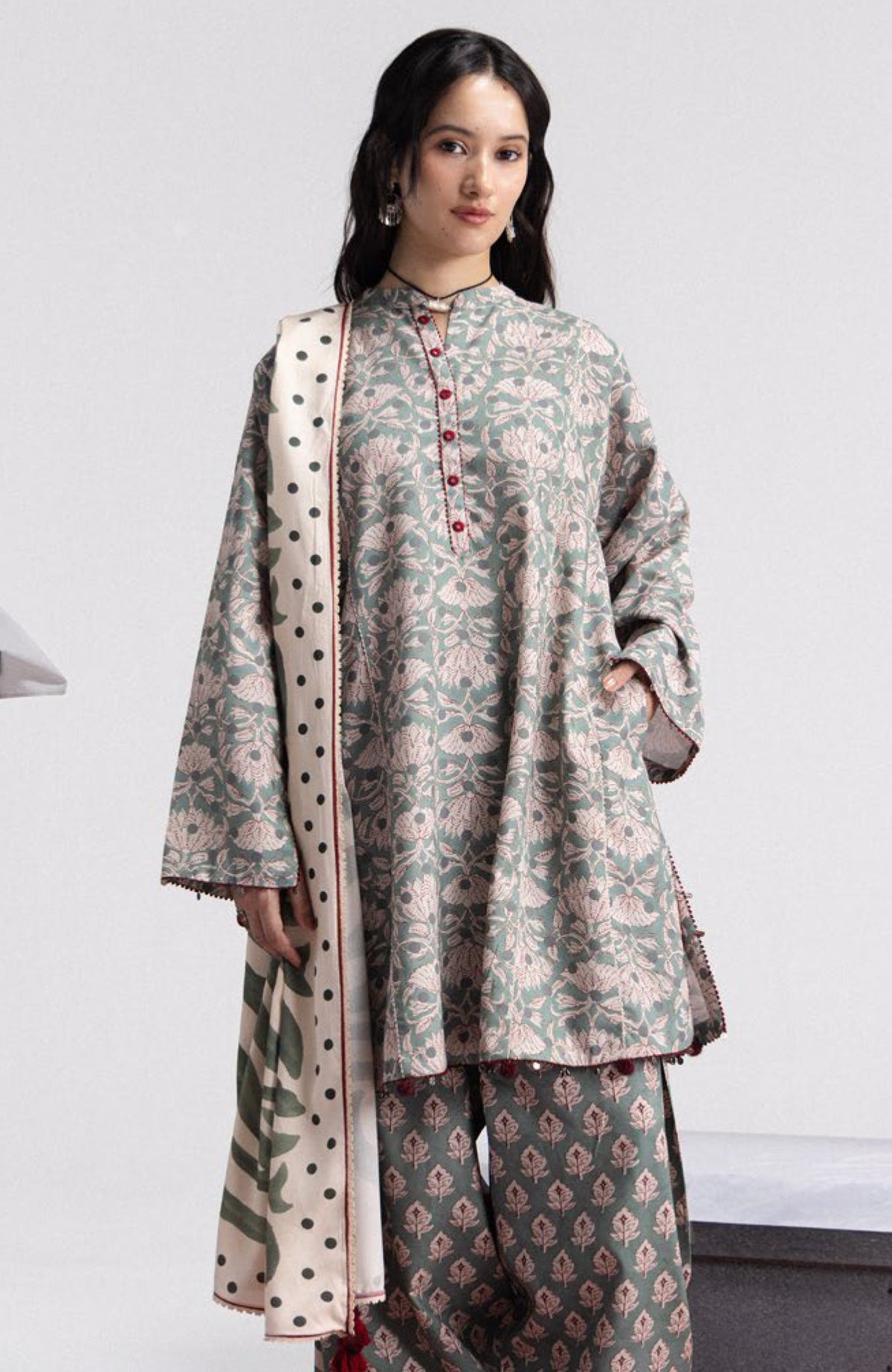 Coco Prints Vol-4 By Zara Shahjahan Unstitched Lawn Printed 3 Piece Suit - CCZSV4LP-7A- ELOWEN- Summer Collection