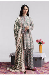 Coco Prints Vol-4 By Zara Shahjahan Unstitched Lawn Printed 3 Piece Suit - CCZSV4LP-7A- ELOWEN- Summer Collection