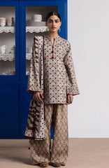 Coco Prints Vol-4 By Zara Shahjahan Unstitched Lawn Printed 3 Piece Suit - CCZSV4LP-7B- ELOWEN- Summer Collection
