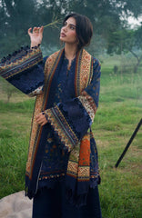 Wilderness by Elaf Unstitched Embroidered Pashmina Shawl  3 Piece Suit ELFWLDW- 8B- ELSEWHERE- Winter Collection