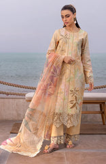 Carnation Luxury Festive Edit By Rangrasiya Unstitched Lawn Embroidered 3 Piece -RRCRE25L01- Ezra - Summer Collection
