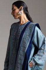 Saraab by Zara Shahjahan Unstitched Embroidered Marina 3 Piece Suit ZSJSRBW- FIROZA - Winter Collection