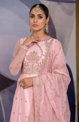 Afreen By Zarif Unstitched Embroidered 3 Piece Suit - ZRFAFRN6- French Rose- Formal Collection