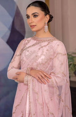 Afreen By Zarif Unstitched Embroidered 3 Piece Suit - ZRFAFRN6- French Rose- Formal Collection