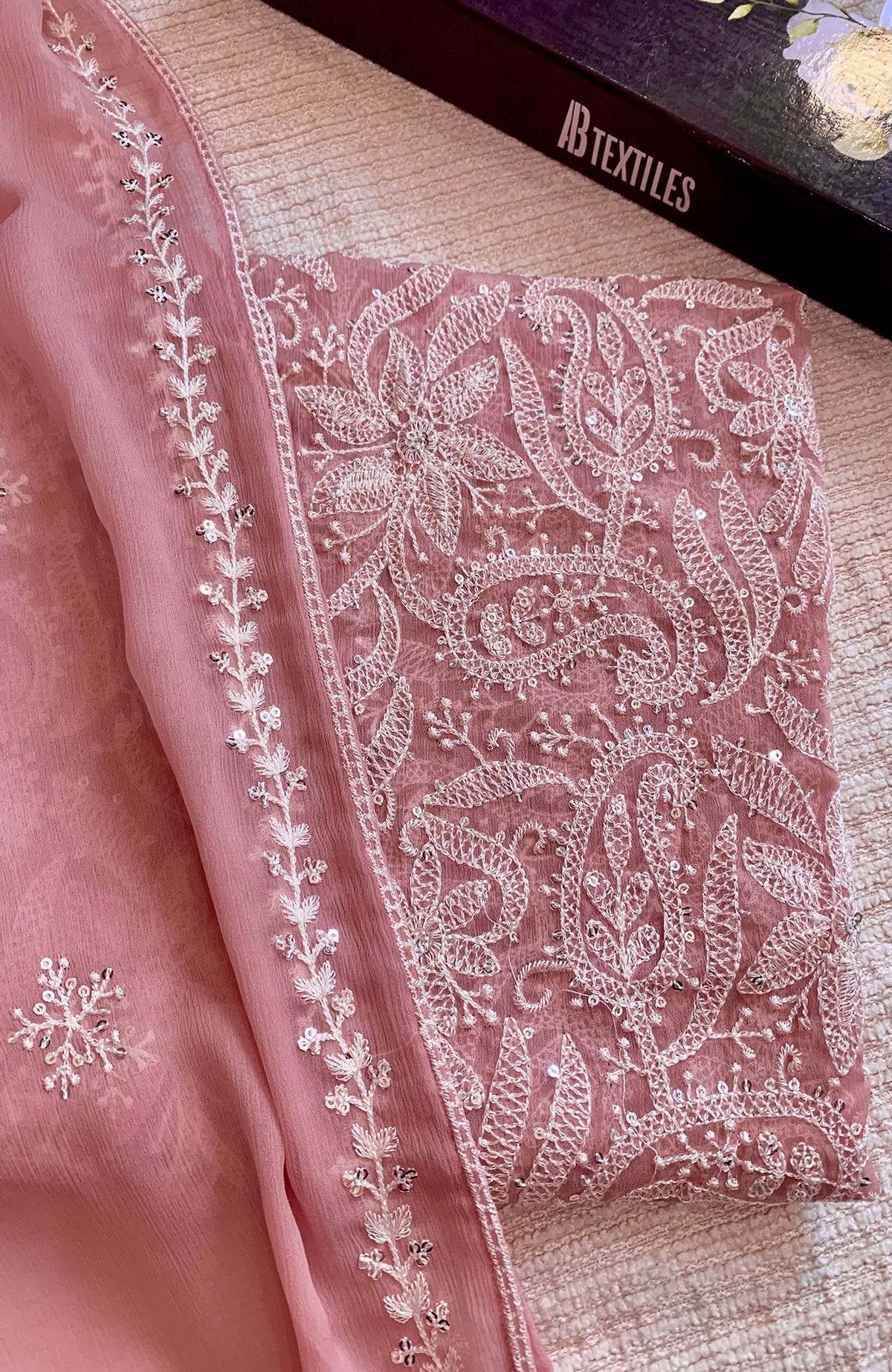 Meerub Exclusive V3 By AB Textiles Unstitched Embroidered Chiffion Chiffon 3 Piece - ABMRBEV3-01- Fomal Collection