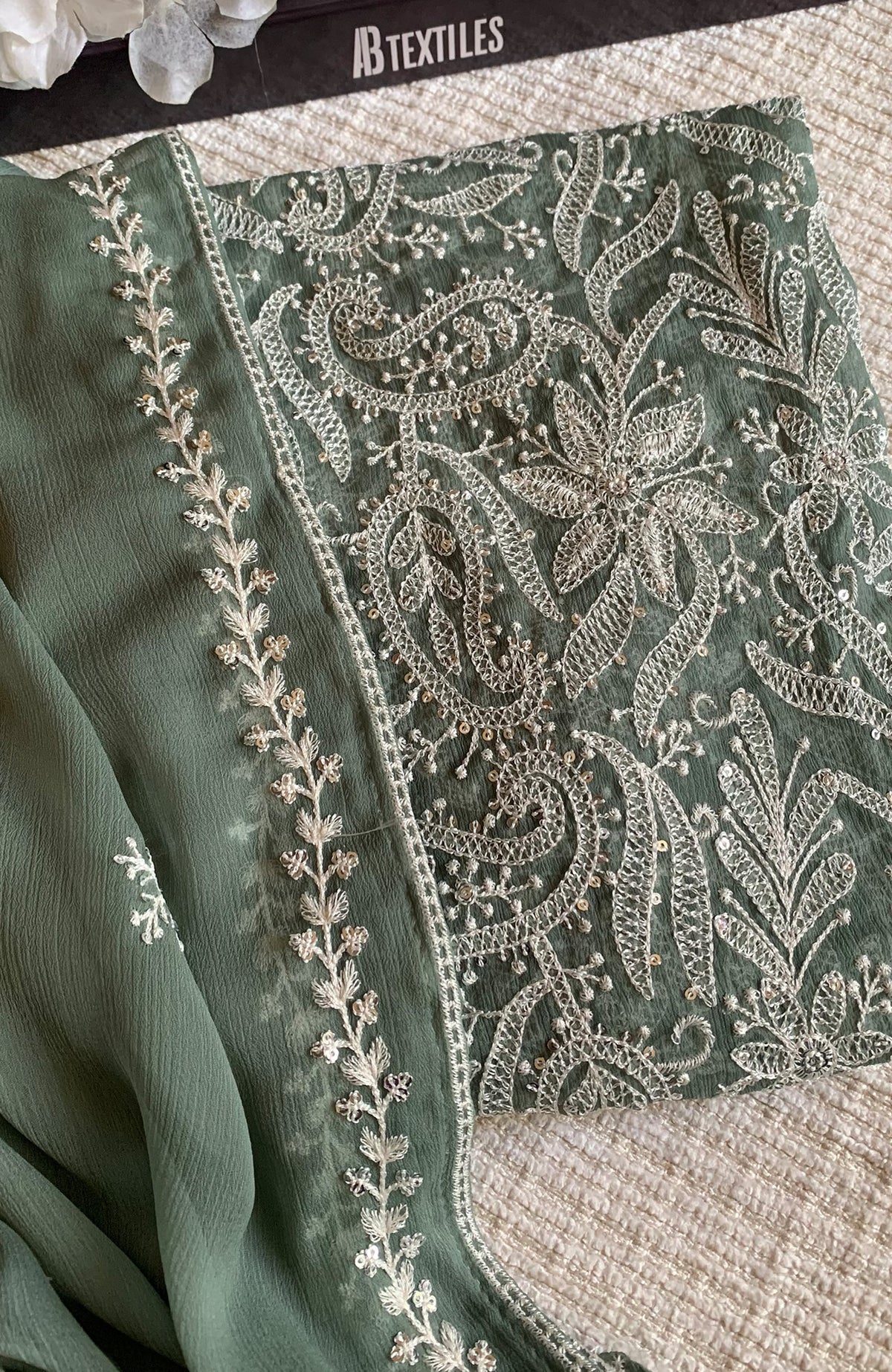 Meerub Exclusive V3 By AB Textiles Unstitched Embroidered Chiffion Chiffon 3 Piece - ABMRBEV3-03 Fomal Collection