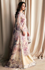 Siraya by Zarif Unstitched Embroidered Chiffon 3 Piece Suit - ZRFSRYF-07-GAJRA- Wedding Collection