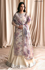 Siraya by Zarif Unstitched Embroidered Chiffon 3 Piece Suit - ZRFSRYF-07-GAJRA- Wedding Collection