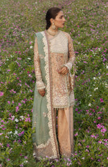 The Doll House By Hussain Rehar Unstitched Korean Silk Embroidered  3 Piece Suit -HRDLHF09-Gohar Ara-  Festive Collection