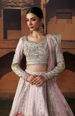 Shehnai by Afrozeh Unstitched Hand work Organza 3 Piece Suit- AFRSHNF -05-GUL-E-ROSHAN Wedding Collection