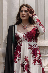 The Doll House By Hussain Rehar Unstitched Korean Silk Embroidered  3 Piece Suit -HRDLHF02-Gulnar-  Festive Collection