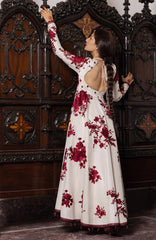 The Doll House By Hussain Rehar Unstitched Korean Silk Embroidered  3 Piece Suit -HRDLHF02-Gulnar-  Festive Collection