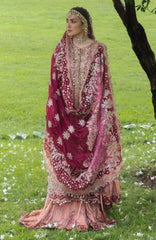 The Doll House By Hussain Rehar Unstitched Korean Silk Embroidered  3 Piece Suit -HRDLHF08-Gul Rukh-  Festive Collection