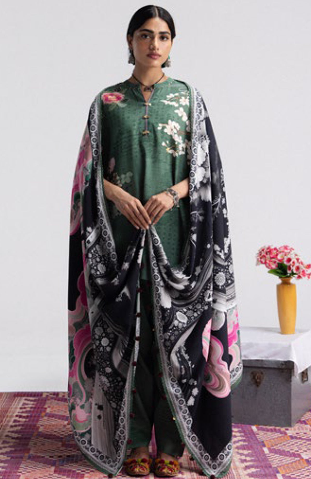 Coco Prints Vol-4 By Zara Shahjahan Unstitched Lawn Printed 3 Piece Suit - CCZSV4LP-2B- HANA- Summer Collection