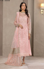 Afreen By Zarif Unstitched Embroidered 3 Piece Suit - ZRFAFRN6- French Rose- Formal Collection