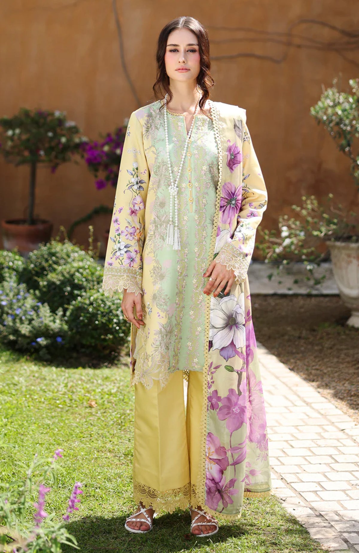 Lifestyle By Rang Rasiya Unstitched Lawn Printed 3 Piece Suit  - RRLSPL -Hazel - Summer Collection