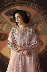 La Fuschia By Afrozeh Unstitched Embroidred Organza 3 Piece Suit  - AFRLAF - Hermit - Formal Collection
