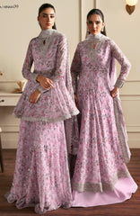 Siraya by Zarif Unstitched Embroidered Chiffon 3 Piece Suit - ZRFSRYF-09-HINAA- Wedding Collection