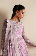 Siraya by Zarif Unstitched Embroidered Chiffon 3 Piece Suit - ZRFSRYF-09-HINAA- Wedding Collection