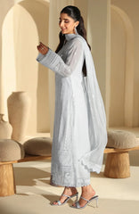 Luxè By Azure Embroidered Chiffon 3 Piece Unstitched Suit-AZRLUX25L-ICE SERENITY- Summer Collection