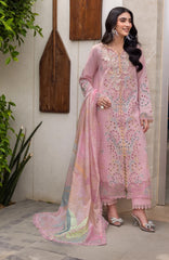 Carnation Luxury Festive Edit By Rangrasiya Unstitched Lawn Embroidered 3 Piece -RRCRE25L03- Irha - Summer Collection